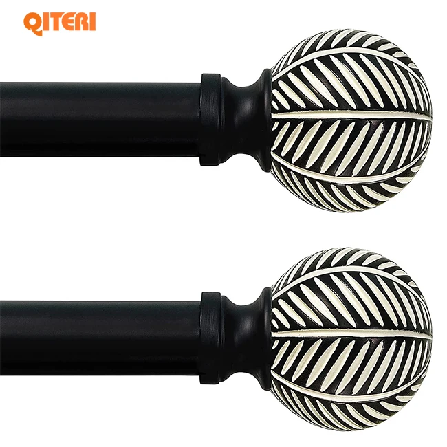 Wooden curtain rod cover 1 Inch curtain drawing rods finial curtain rod   machine