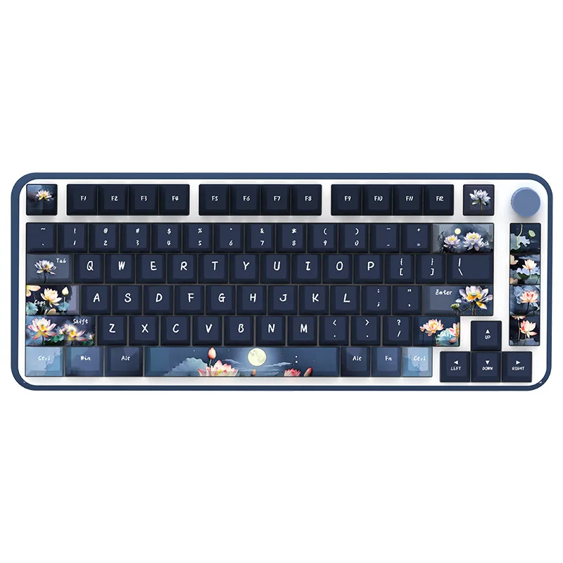 Клавиатура с изображением луногого пруда, сублимационной краски, 138/158 клавиши для механической клавиатуры 61/64/68/84/87/96/104/108