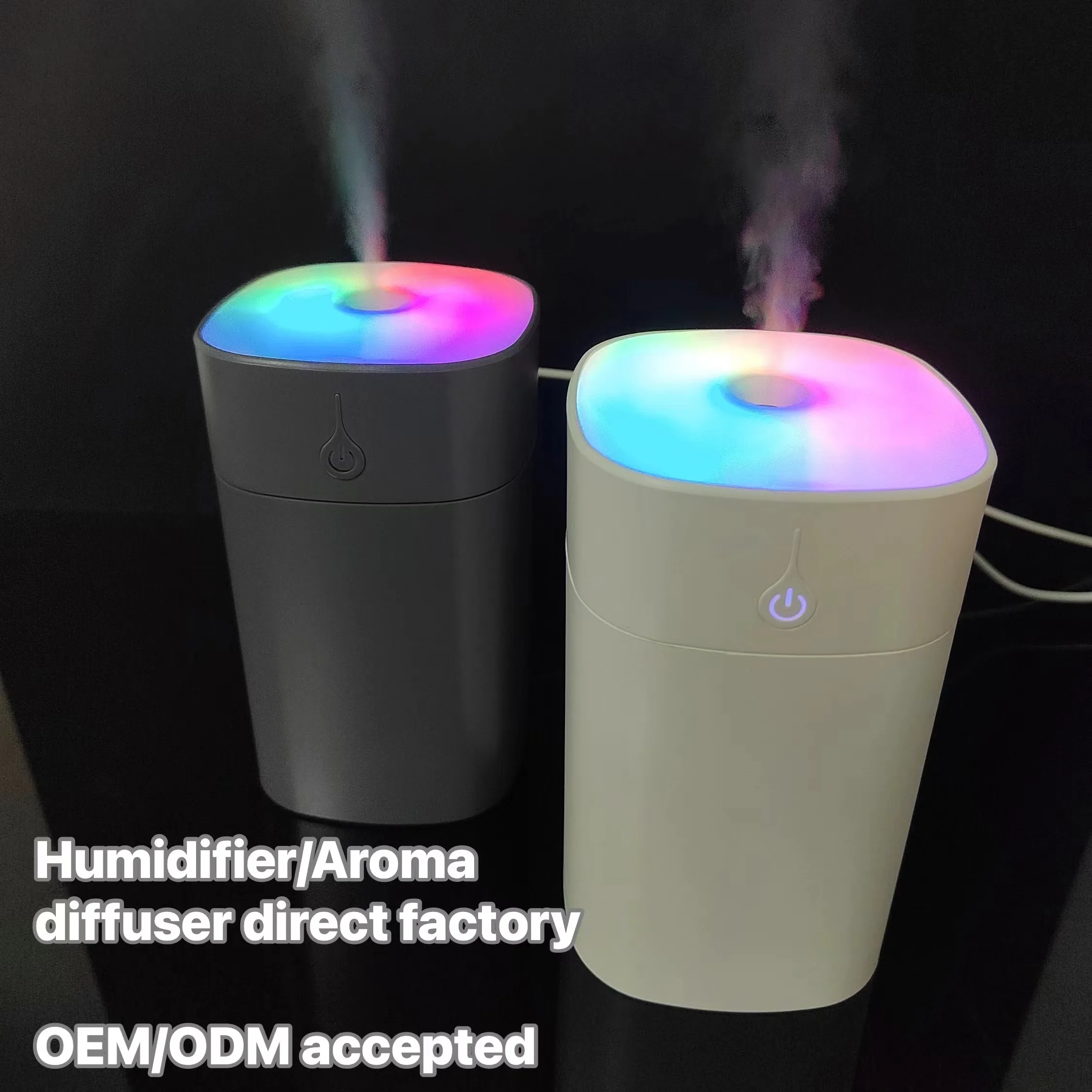Smart Mini Portable Ultrasonic Aroma Essential Oil Diffuser with Dazzle Lights Mute Aromatherapy Atomizer for Car and RV