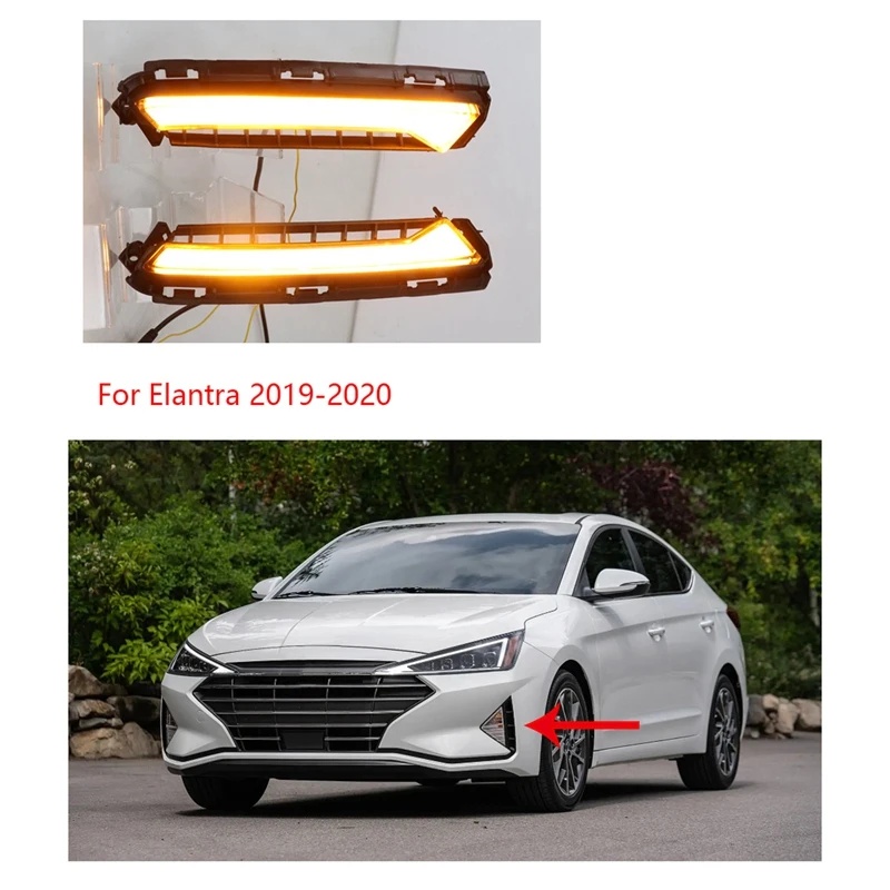Передняя панель свет для Hyundai Elantra 2019-2020 противотуманная фара 2019 фары дневного света