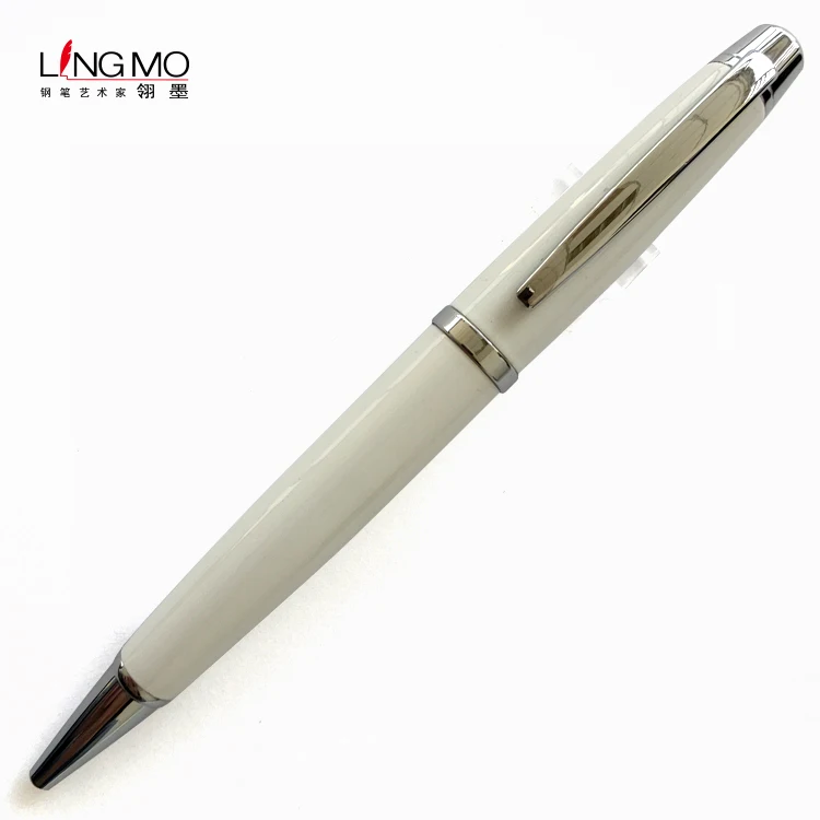 Новинка 2020 г. белая шариковая ручка Lingmo с логотипом OEM индивидуальным
