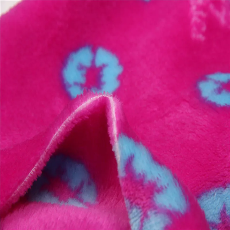 
Good Quality knitted pattern printed flannel fleece luminous fabric for pajamas 