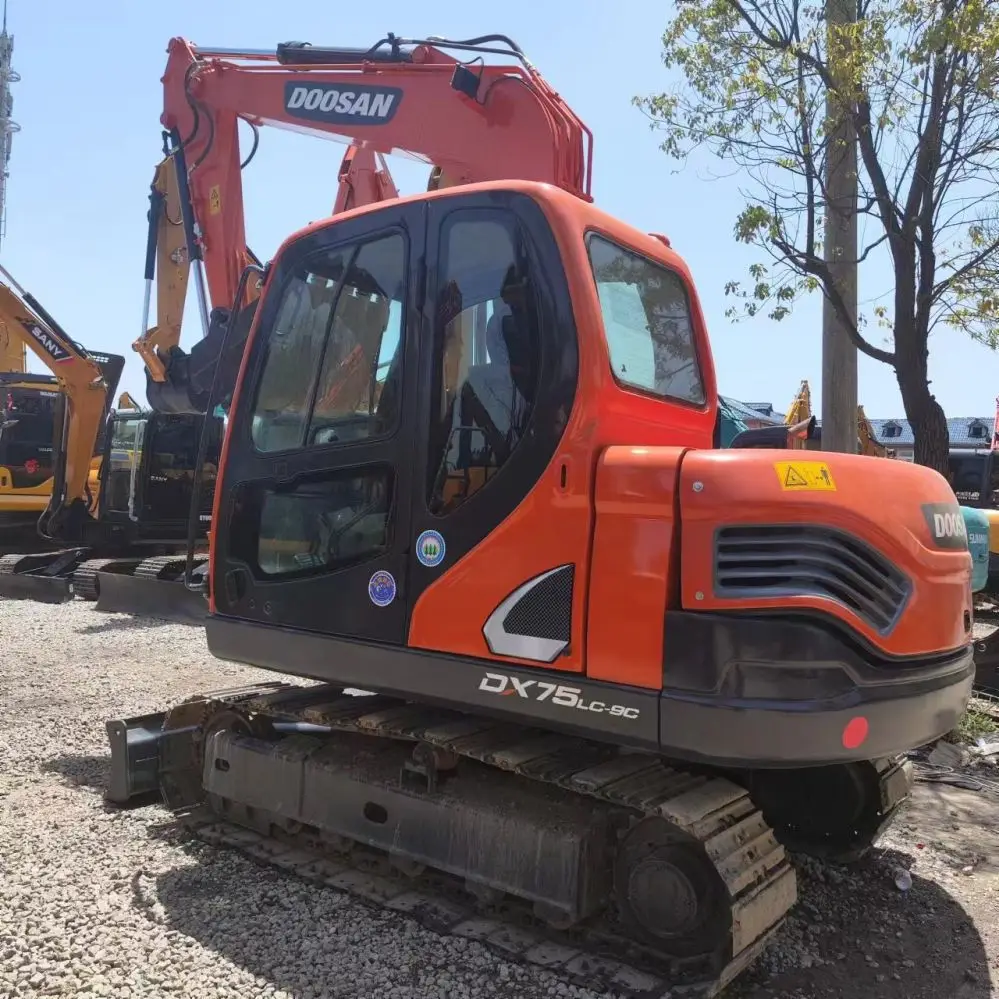 Used doosan dx75 mini excavator original doosan dx60-9 dh60 dx55 dx60-7 dx80 dx75-9C used Doosan 55 60 75 80 low price