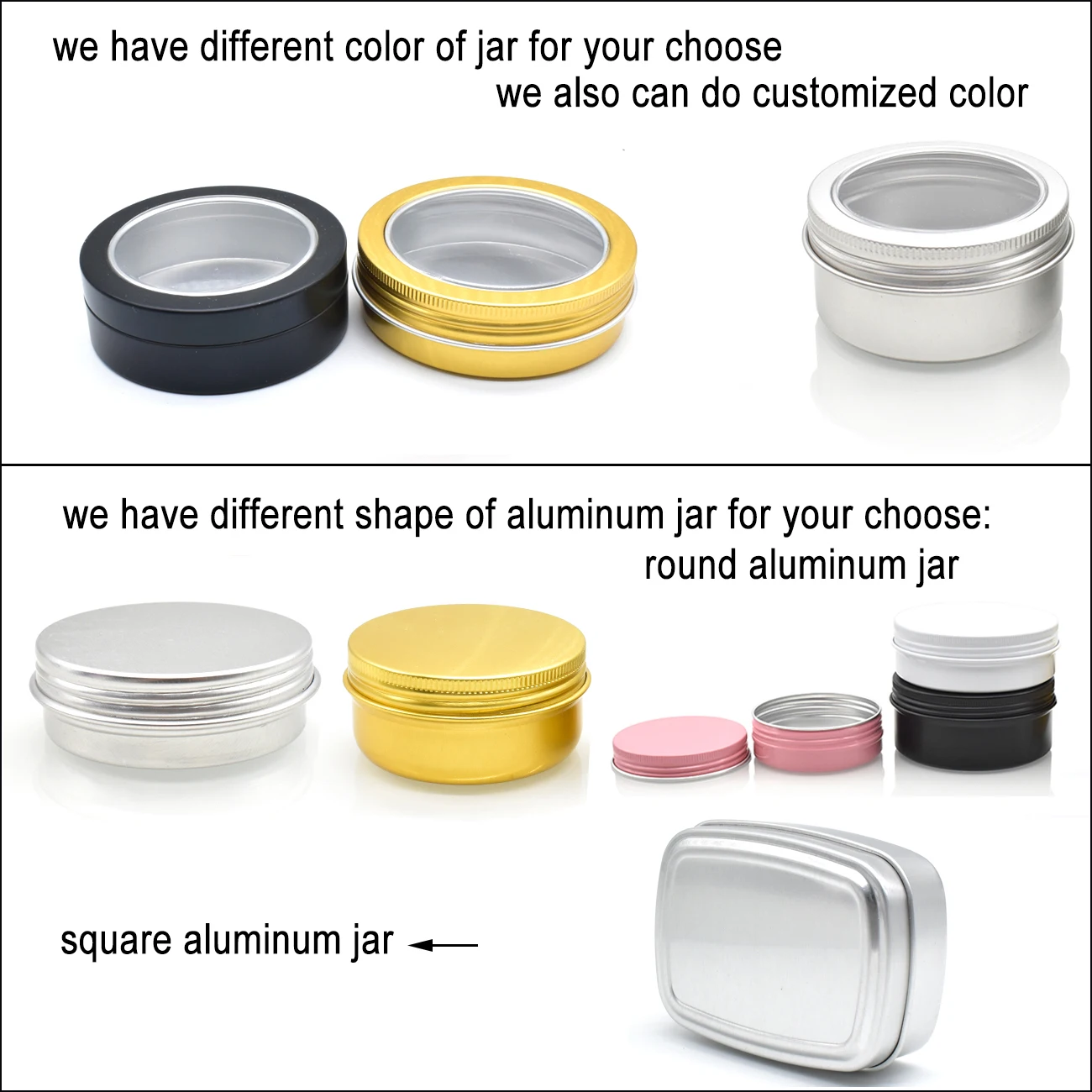 Wholesales Metal Scented Tea Jar 30ml 50g 60g Empty Round Aluminum Spices Herbs Tin Can