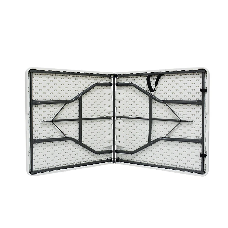 6FT Fold- in -Half Foldable Plastic Picnic Party 4cm Thickness Dining Camping Table For Custom