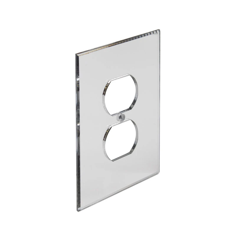 Industrial Grade Clear Single Toggle and Triple Rocker Switch Customizable Duplex Switch Acrylic Mirror Plate