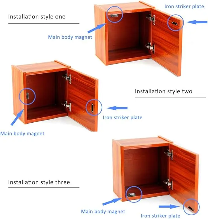 Magnetic Door Catch 20KG Pull Strong Magnet Cabinet Latches,Magnetic Hardware Stainless Steel Chrome Door Closer