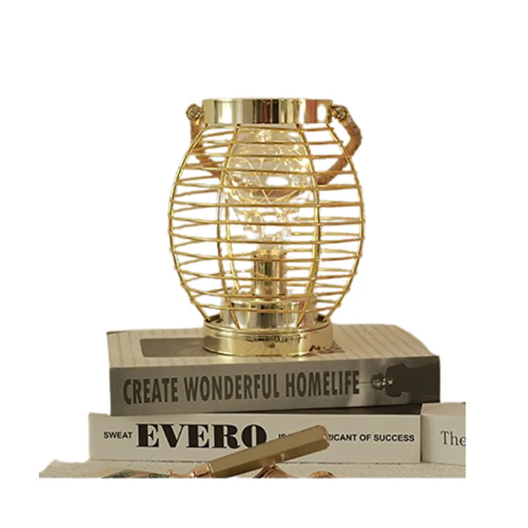 2024 New Hot Sales Hemp Rope  Hanging Lamp Retro iron  LED Night Lamp for Party Wedding Festival Holiday Gifts