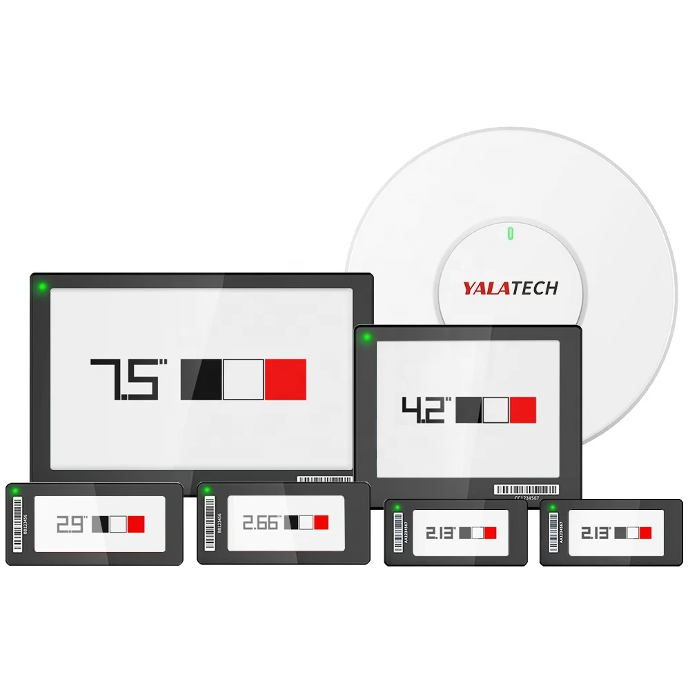 YalaTech Electronic Shelf Edge Labels & Digital Labels Demo Kit Pricer tag 2.4GHz Free Software For Testing
