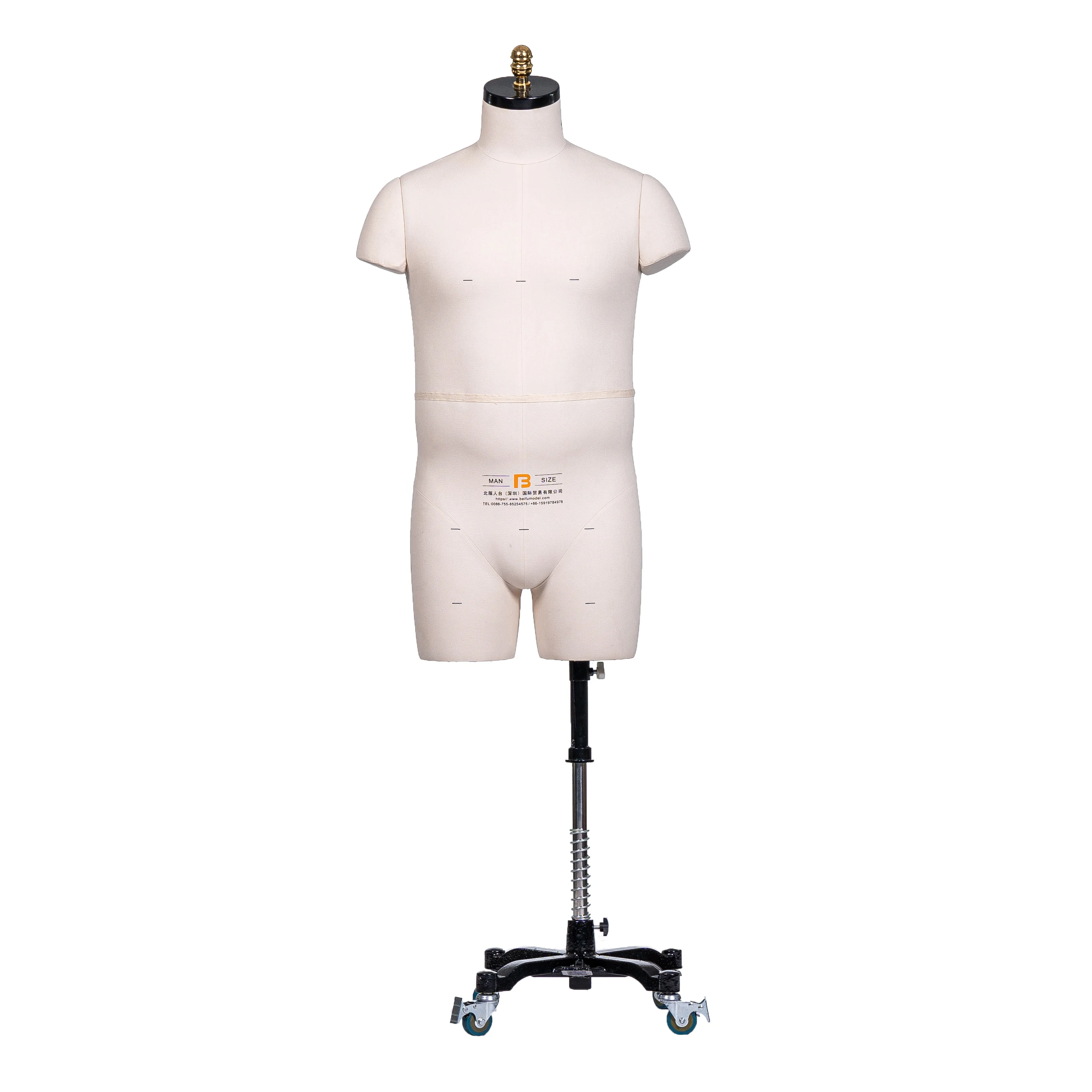 Beifuform CN size XXL full torso male mannequin adjustable heigh base sewing manikin dummy mannequins for dressmaker