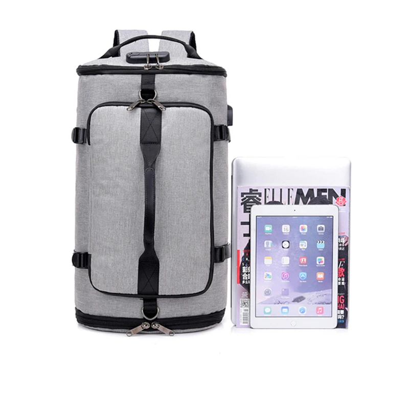 Спортивная дорожная сумка c-lock с паролем, мужской нейлоновый рюкзак с usb-портом, спортивная сумка, отделение для обуви