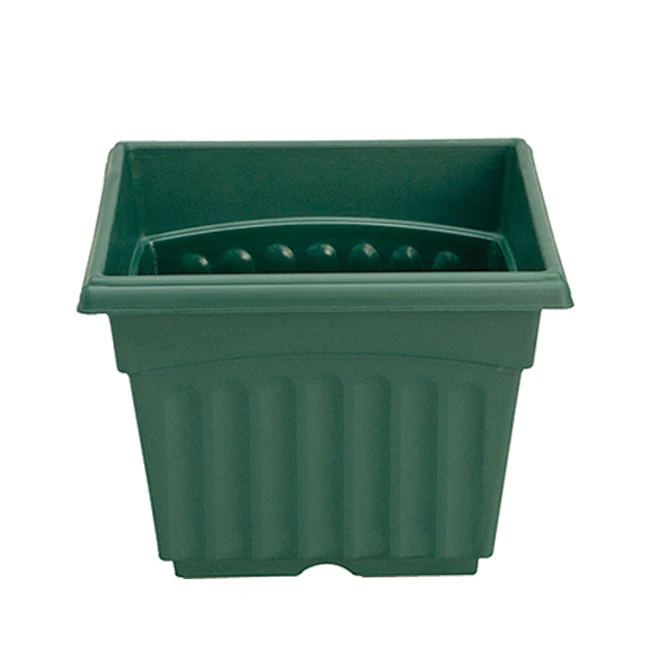 Square hand plastic flowerpot for garden accessories