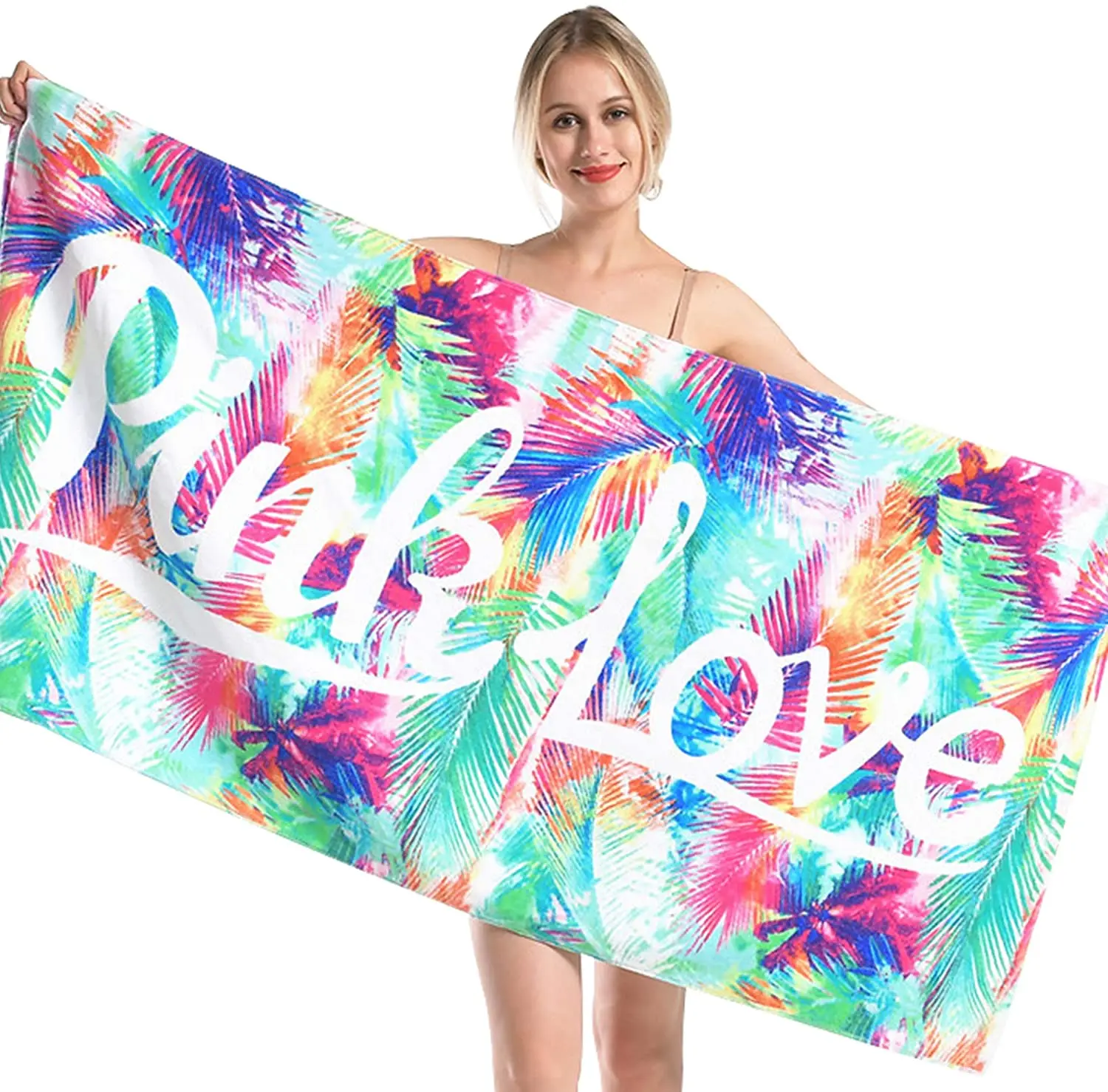 Extra large Oversized Sand Free and Quick Dry Travel Accessories Gifts Cute custom print Beach Towel