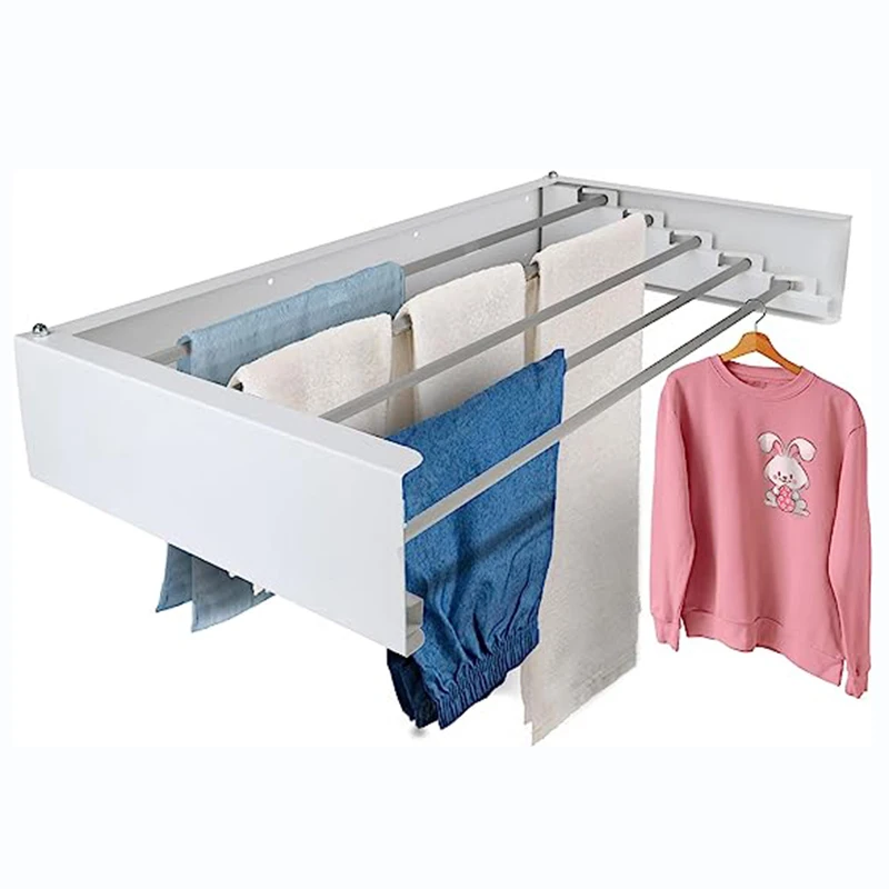New Hot Selling Products Wall Mounted Space Saving Clothes Hanger Foldable Laundry Drying Rack