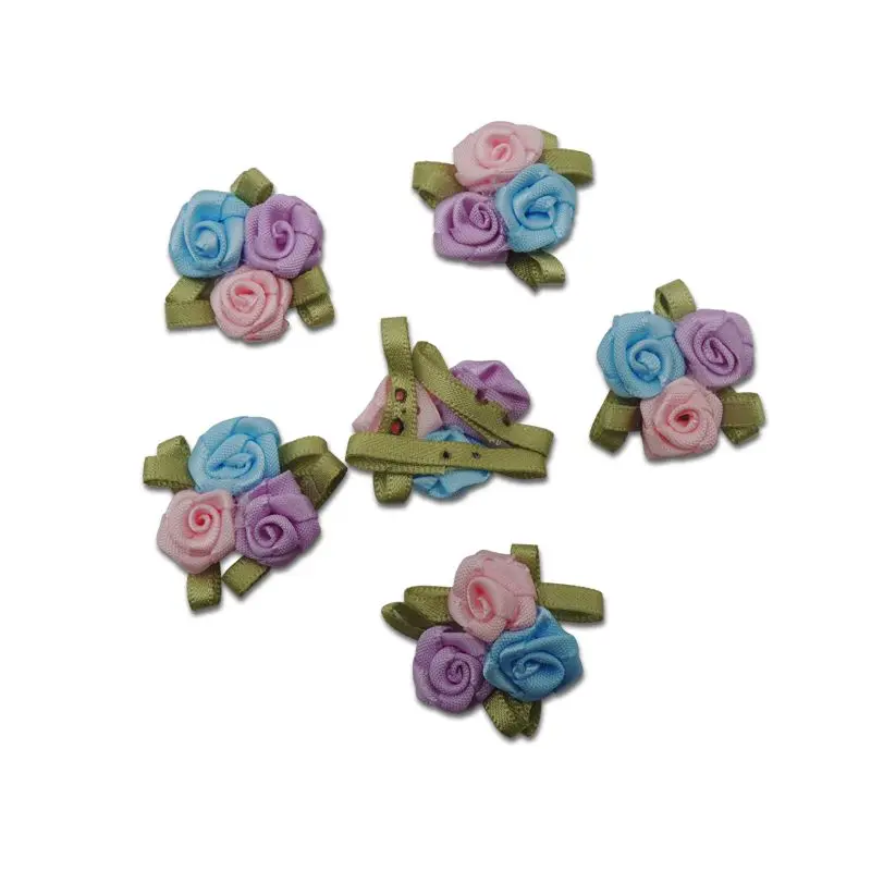 Modern Novel Design Fabric Rose Flower Small Flowers For Hair Accessories Rose Flower Decor