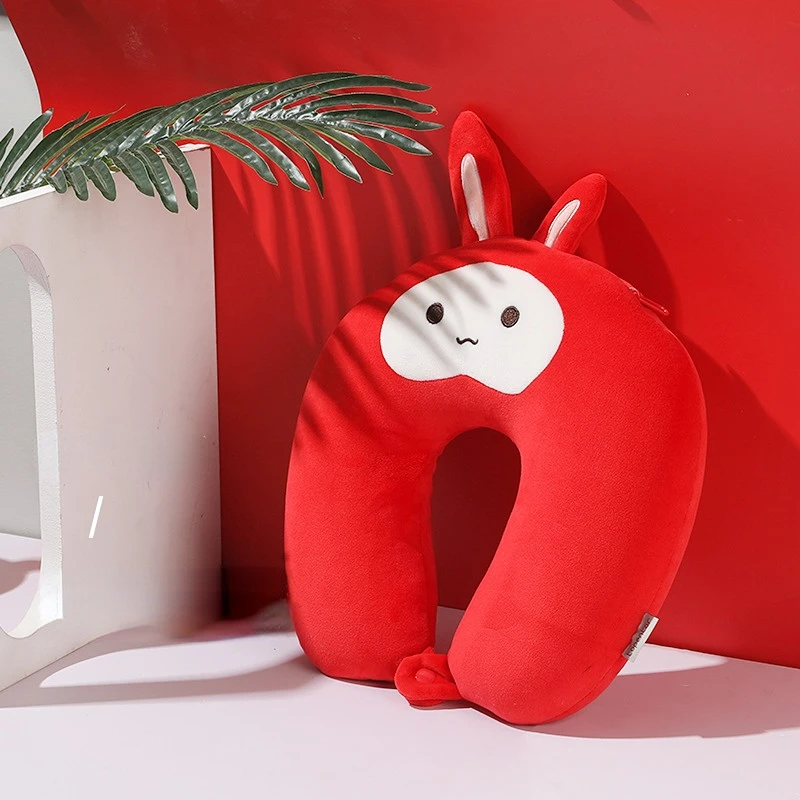 2 In 1 U Shape Pillow Travel Neck  Micro Beads Filling Cute Cartoon Pillows Animal Shape Car Neck Rest Cushion