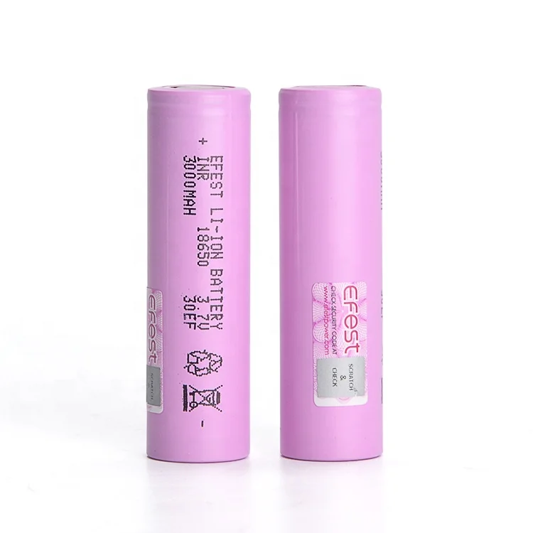 Высококачественные батареи 30EF 3000mAh 35A литиевая 18650 батарея IMR фиолетовый PK 30Q HG2 25R VTC6