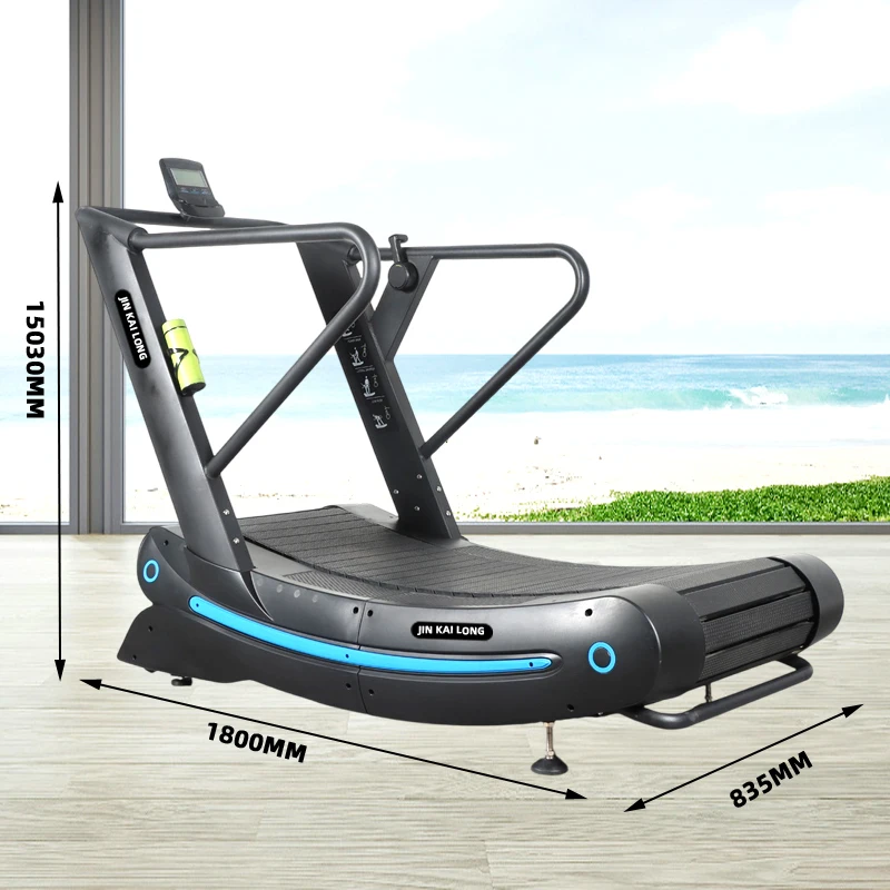 High Perfomance Commercial Fitness Equipment Air Runner Fitness Curved Treadmill
