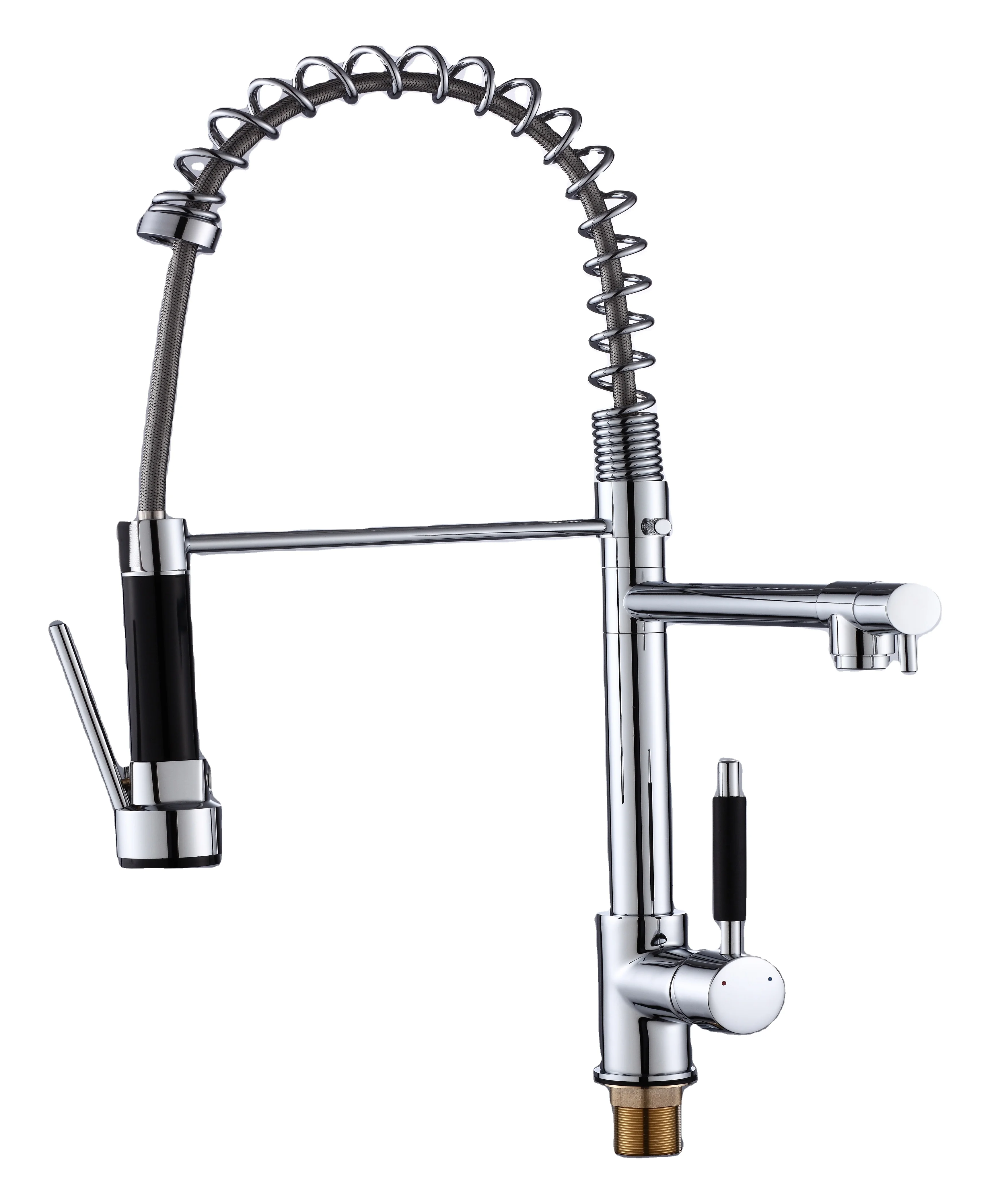 Kitchen Faucets with Pull Down Sprayer Stainless Steel Matte Black Single Handle One Hole Or 3 Hole Faucet
