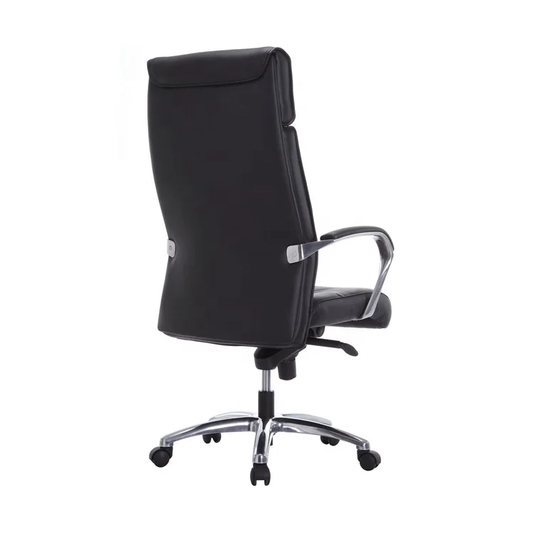 
Mid back PU leather tilting mechanism executive office chair with padded arms 
