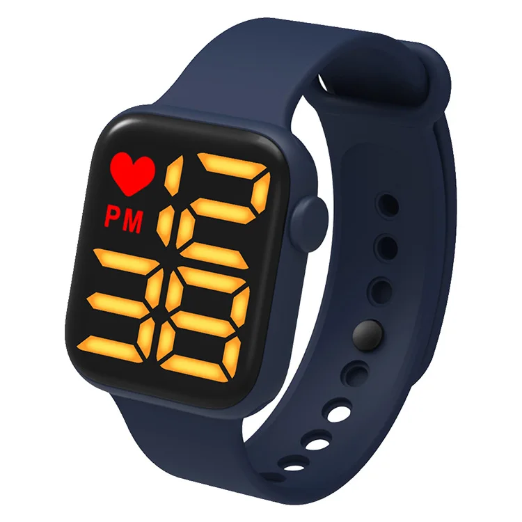 
New Original not smart Watch Cheap digital watch for girl boy students waterproof alloy Case with Sport Band 