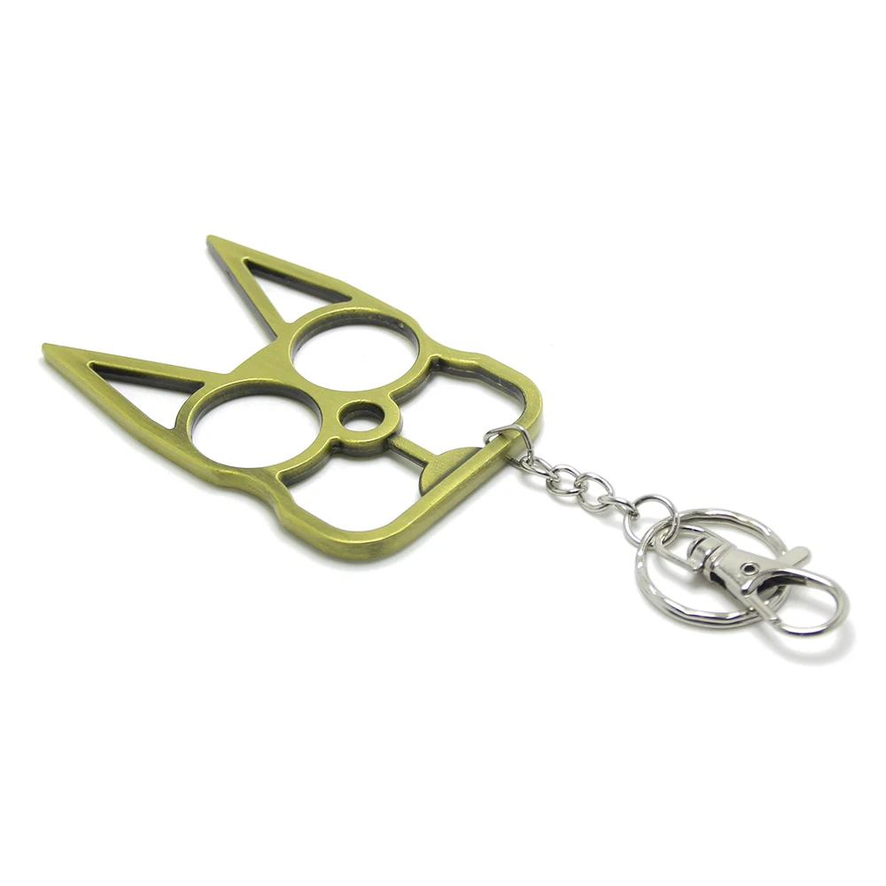 Defense Key Holder For Girls Women EDC Fingers Charms Toy Kung Fu Accessory Handbag Key Chain Ring Cat Keyring Dog Mom Keychain