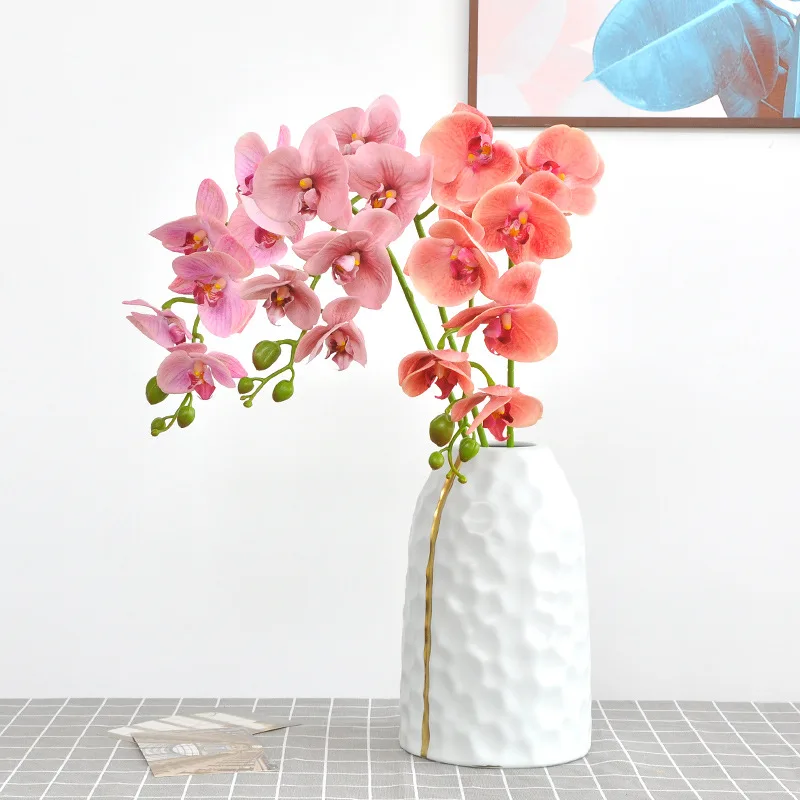 Hot Sale Artificial Flower Phalaenopsis Plastic Orchid Wedding Table Flower   Butterfly Orchid Flower