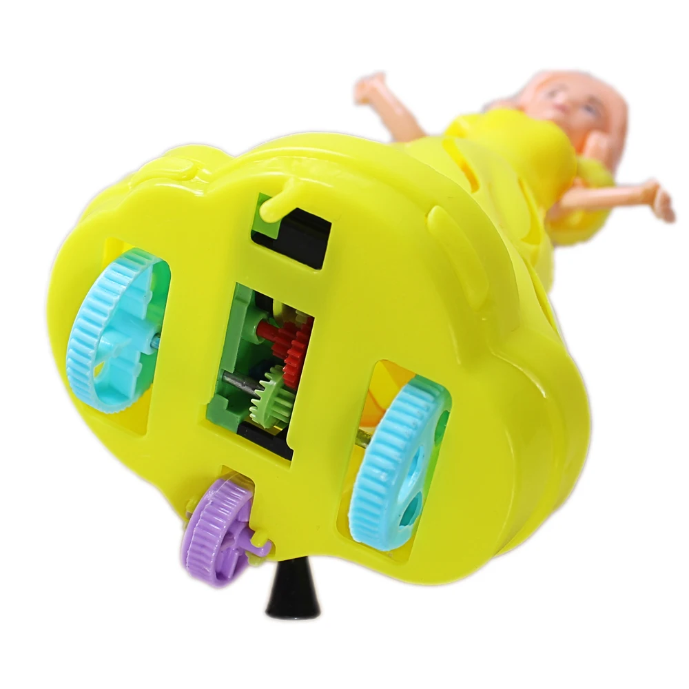 Wholesale Plastic Princess Doll Small Car For Baby Girl Mini Pull Back Toy Car With Light