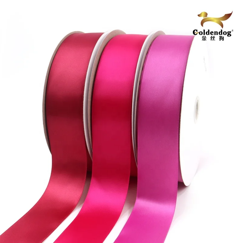 Hot selling factory cheap wholesale 196 colors  indian silk sari ribbon 38mm single faced satin ribbons for gift wrapping