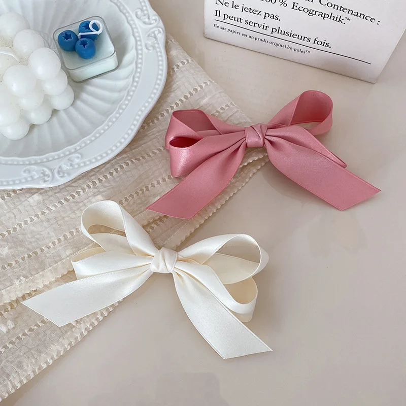 Fashion Fabric Bow Hairpin for Women Girls Large Ribbon Clips knot Barrettes Female Accessories(HA001)