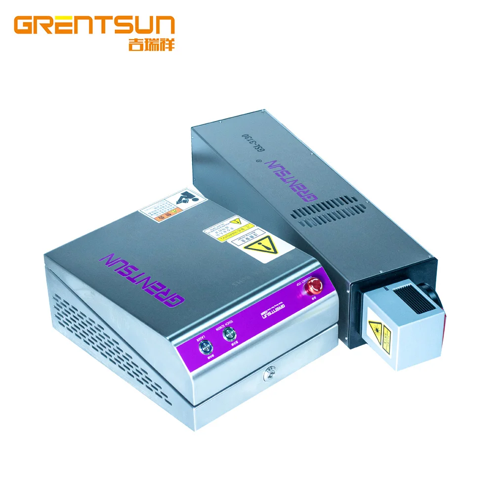 expiry date coding machine machine meter counting CO2 laser printing machine on PVC cable pipes extrusion line