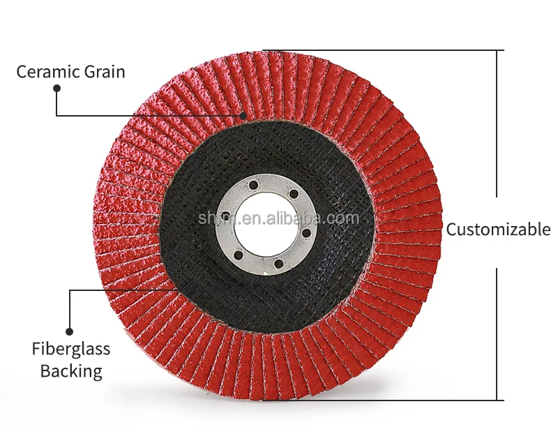 Import Ceramic Flap Disc Grinding Disc Flat Abrasive Disc For Stainless Steel Abrasive Grinding Wheel various material choose