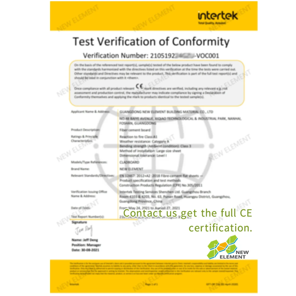 New Design Fiber Cement Board Outdoor Exterior  Facade Fire Rated High-Rise High Quality Building Wall Board