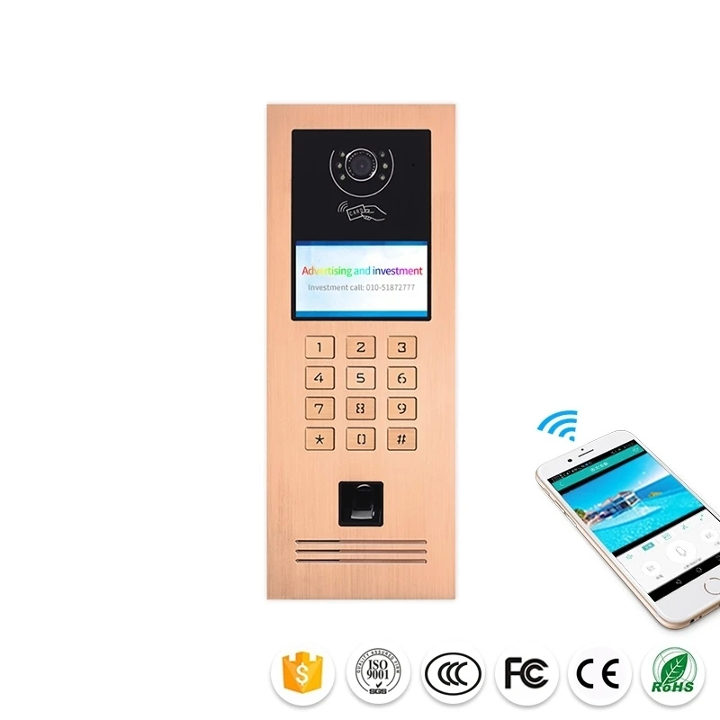 Aitdda sip villa video intercom WIFI smart Digital multi apartment IP video door phone intercom system