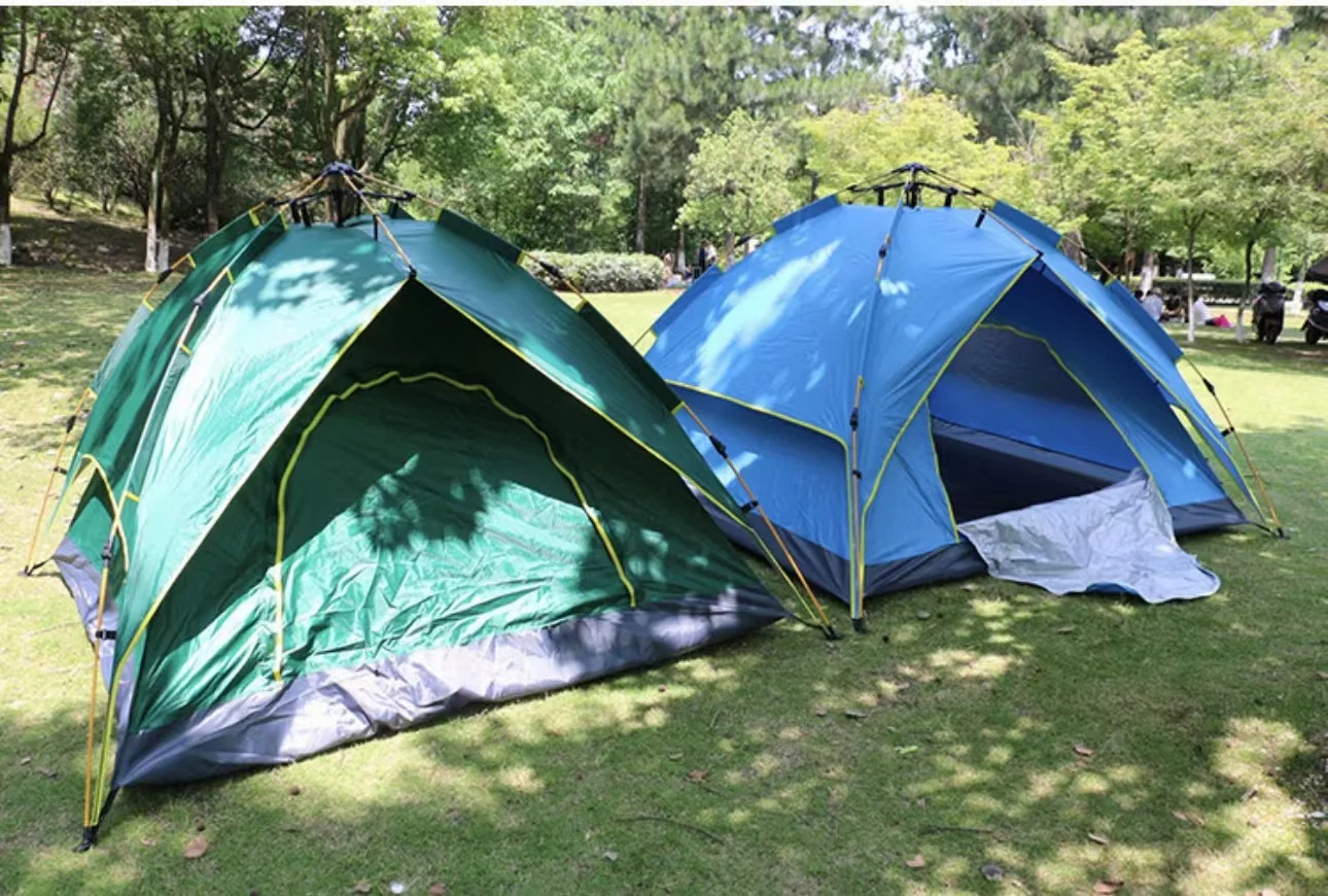 Tent outdoor camping automatic free installation of real double tent field travel courtyard portable mosquito tent