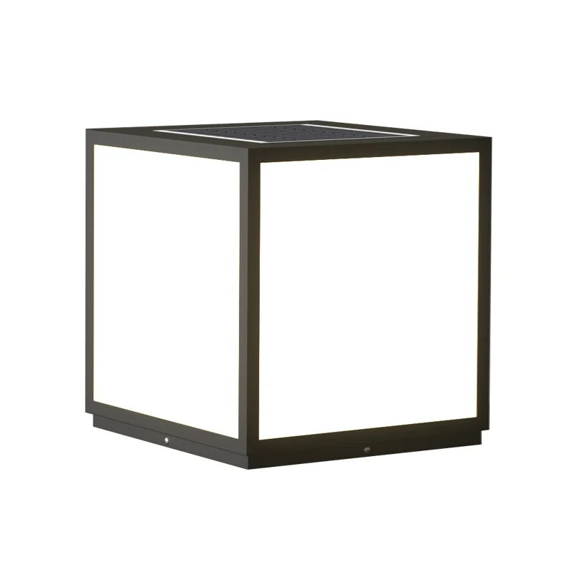 
Simple Design Solar Pillar Wall Light Courtyard Outdoor Landscape Garden Park Light Villa Lawn Solar Energy Light 