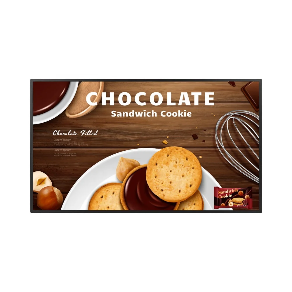 55 Inch advertising player, Android OS, 2K and 4K, 300-700 nits, H DMI, USB, LAN, WiFi, 24/7 Operation, Portrait and Landscape