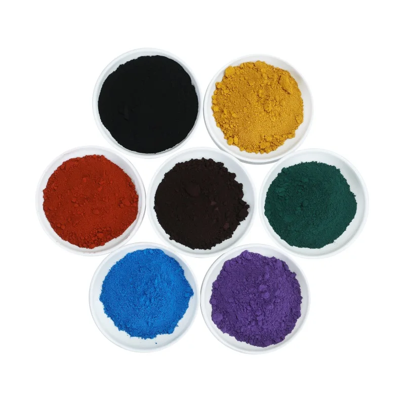 Factory cheap synthetic iron oxide black, yellow 313 red 130 used for concrete brick cement