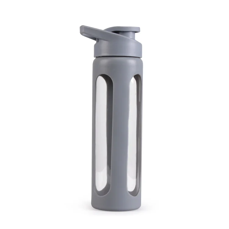 Food-grade Safe Juice Glass Bottles Supplier Stainless Steel Lid Crystal Water Bottle