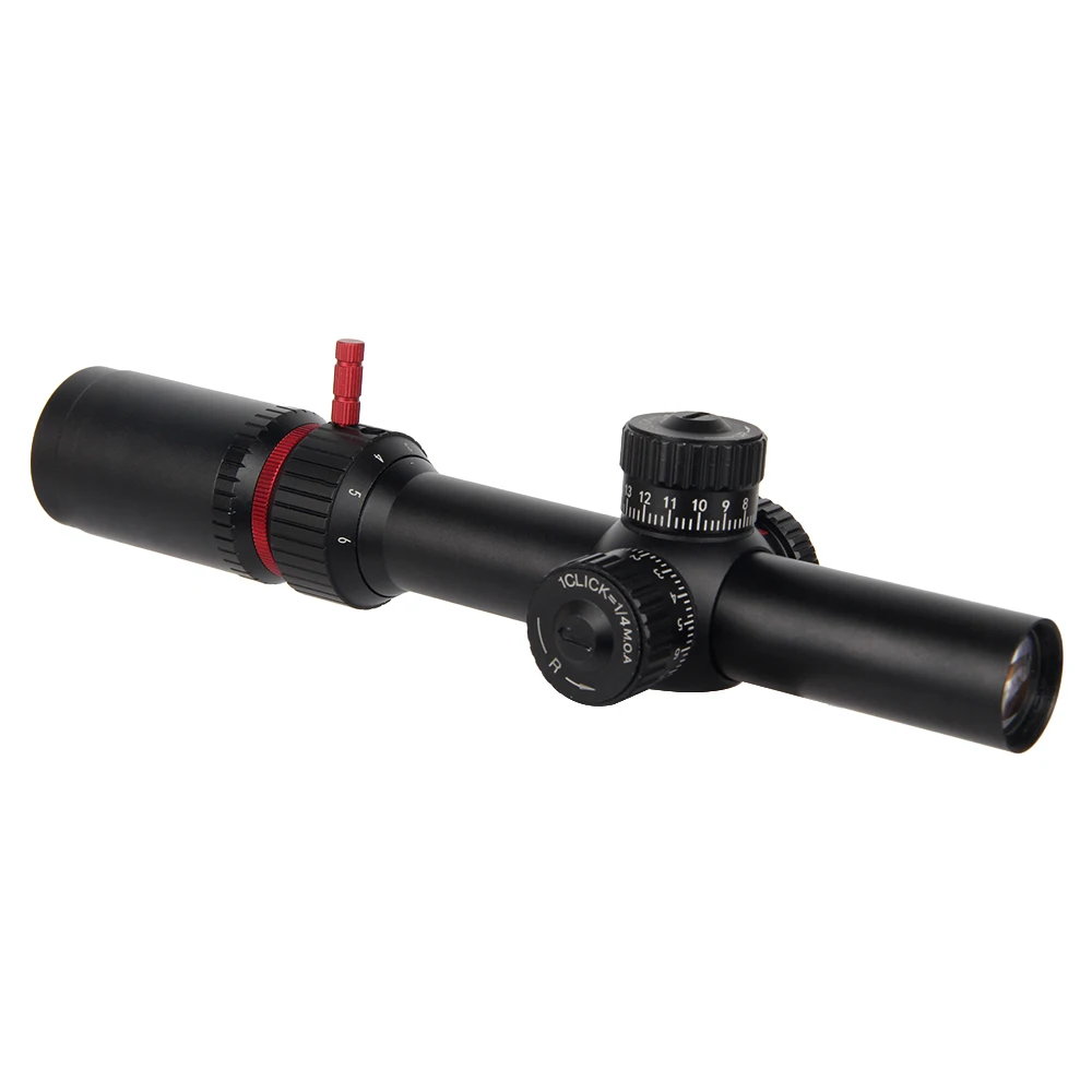 FORESEEN High-Qulity 1.2-6x24 First Focal Plane FFP Long Range Scope Sight with  Red Green Illuminated