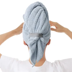 Large Microfiber Hair Wrap Towel for Women Comfortable Hair Drying Towel with Elastic Band