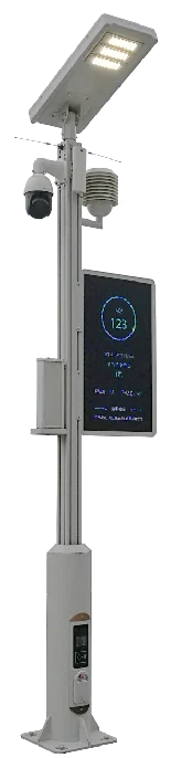 LEDbow IOT Aluminum LED waterproof Solar light with CCTV camera Lora controller in smart cities