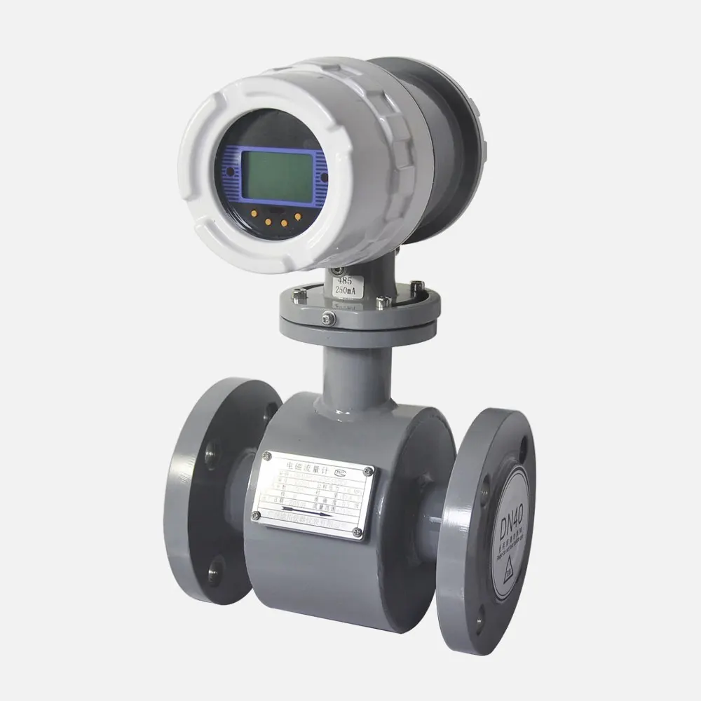 manufacturer price industrial integrated magnetic inductive flowmeter with display and transmitter