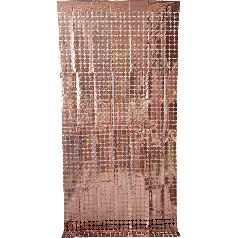 Metal laser small square curtains for photo background wall decoration at carnival bachelor party provided by China factory