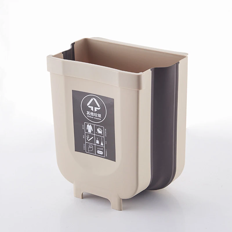 
Household Hanging Folding Car Folding Plastic Trash Can Collapsible Trash Can 