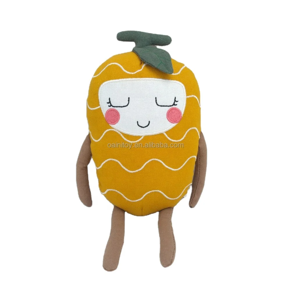 Hot Selling Plush Fruit Soft Toy Cute Lovely Cotton Linen EN71 ASTM Soft OEM ODM Stuffed Orange Melon Dropshipping Toy