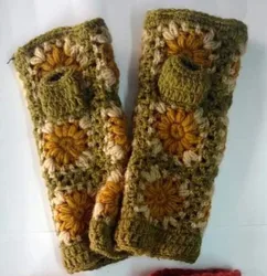 High Quality Outdoor Women Winter Warm Knitted Woolen Fingerless Glove