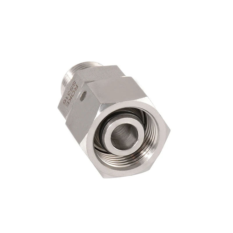 Stainless Steel Hydraulic Fittings Heavy 6s-38s Single Ferrule Swivel Connector