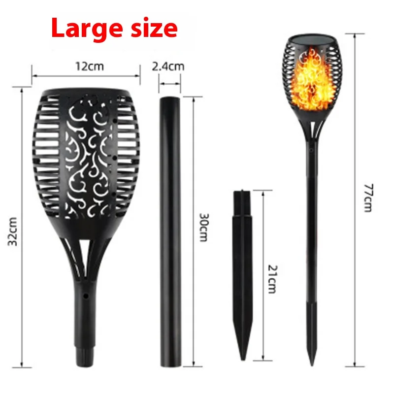 Factory Price 96 Leds Powered Energy Christmas Tree Decorative Lawn Lamp Flickering Fire Flame Outdoor Garden Lights