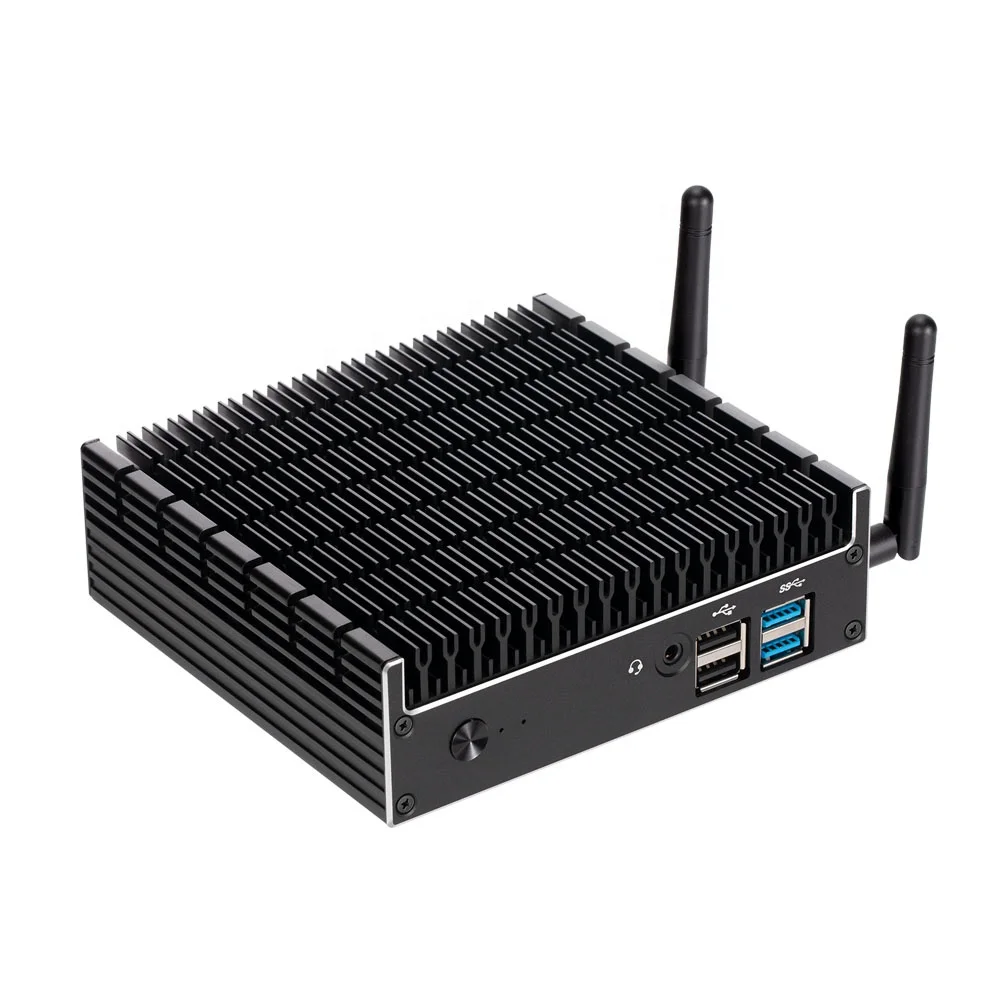 MiniTree Office Mini Fanless PC Intel Core i3 10110U i510210U i7 10510U DP HD 4K 2*DDR4 64GB M.2 NVME RJ45 Type C Linux WIFI5